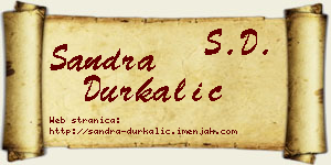 Sandra Durkalić vizit kartica